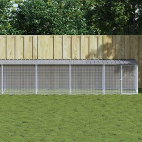 Chicken Cage Light Grey Galvanized Steel Durable Chicken Cage